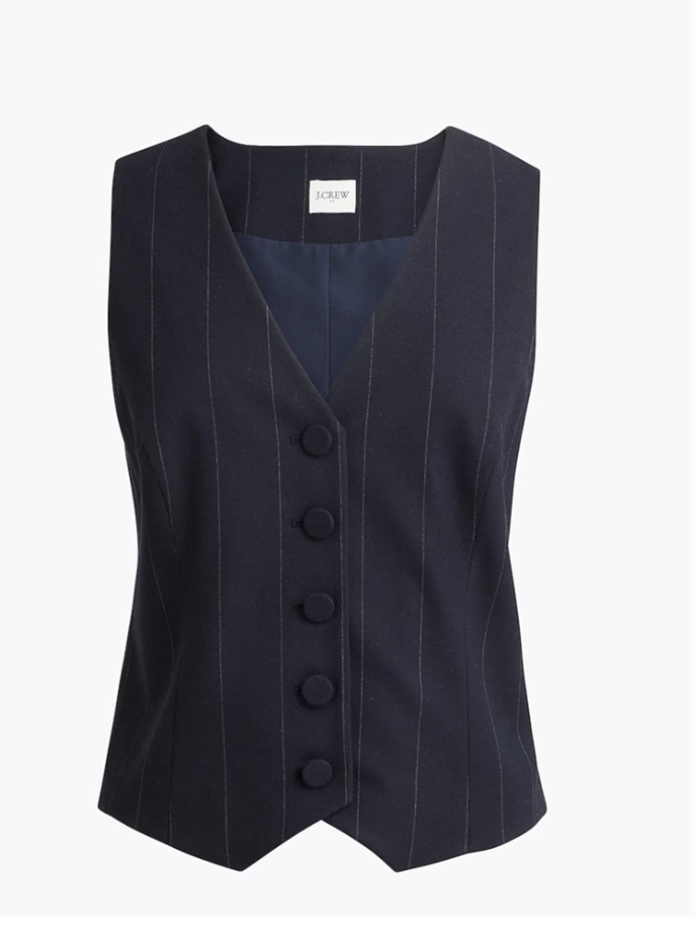 J.Crew Factory Pinstripe button front vest - Sz 8